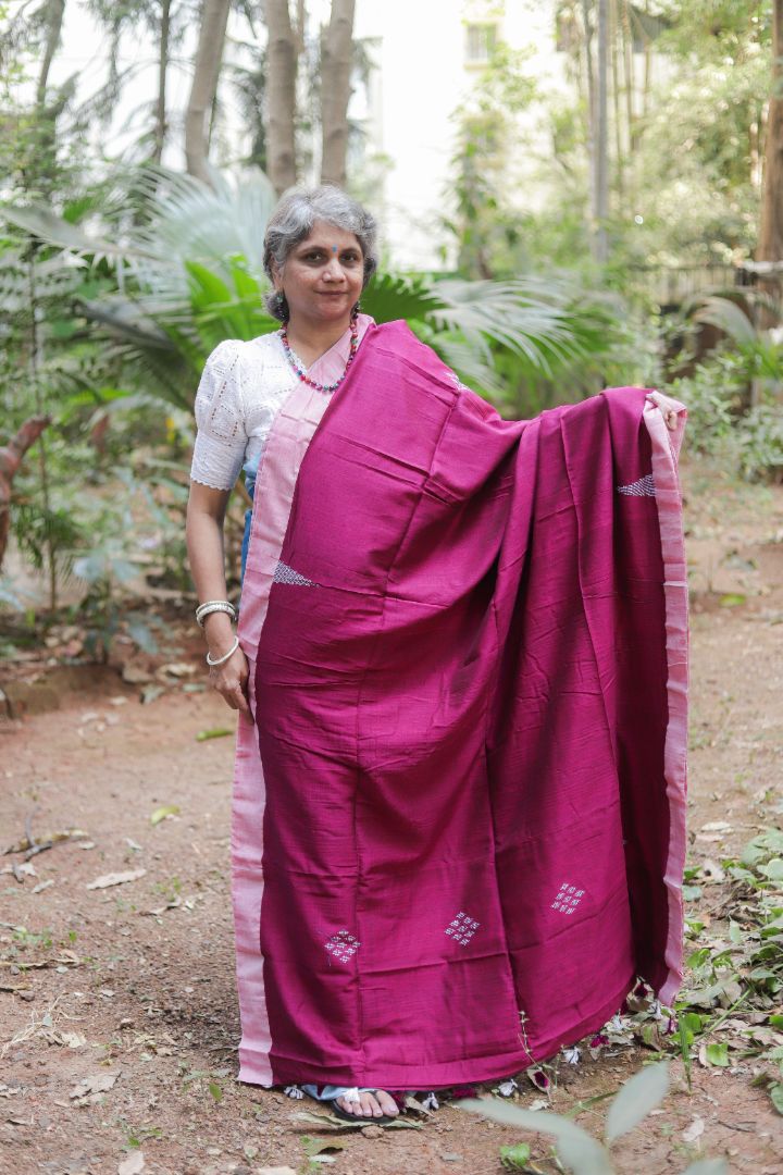 Light Blue / Dark Blue / Wine Organic Linen Khadi