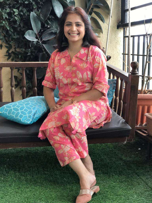 Floral pink co-ord set