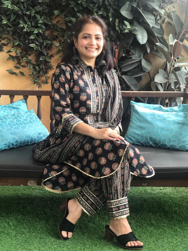 Black Afaghani 3 PC pure cotton set