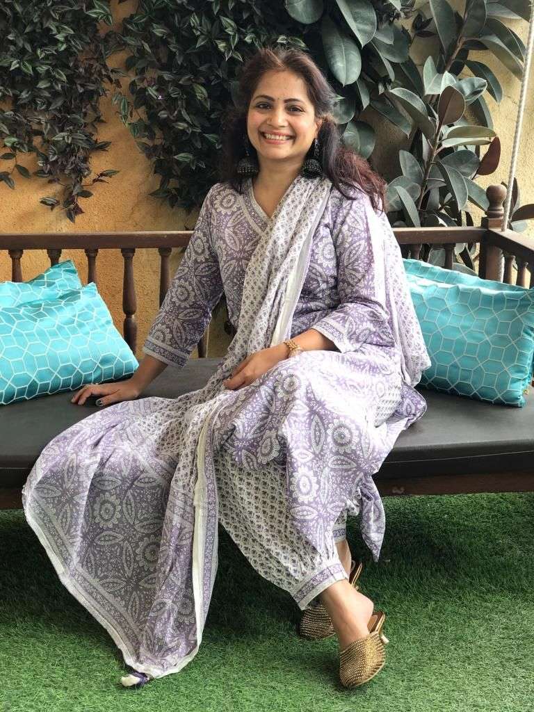 Lavendar colour pure cotton afghani set