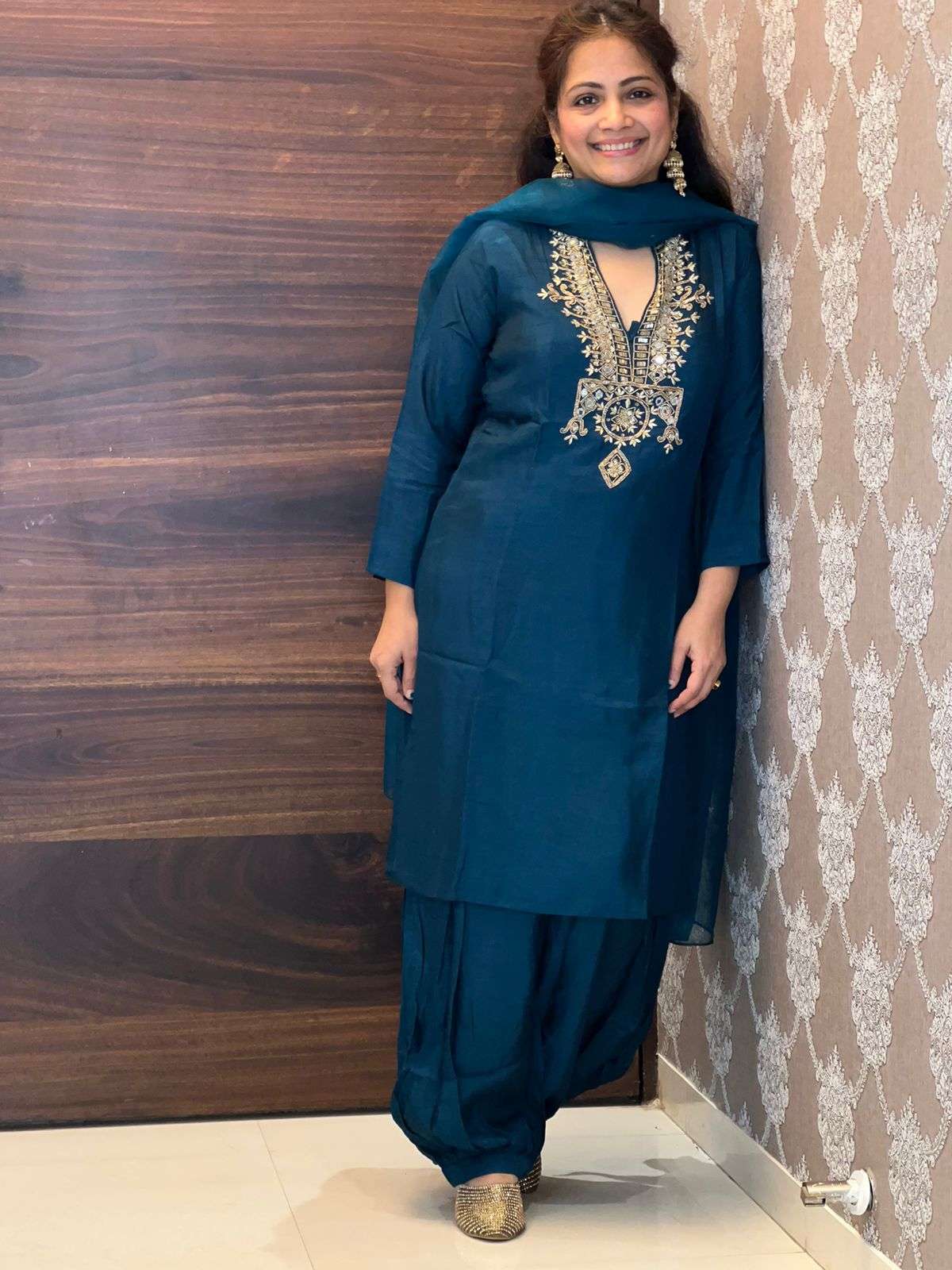 Dola Silk Teal Color 3 PC Set