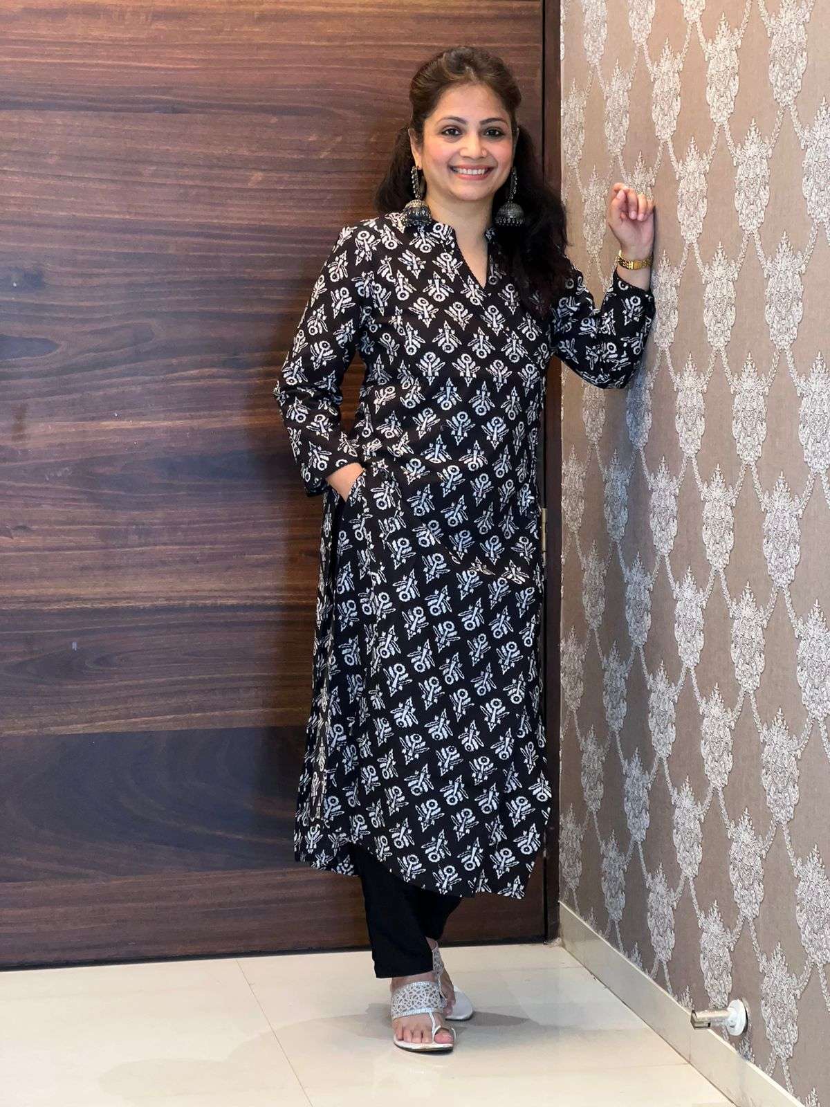 Black-White Angrakha 2PC Set