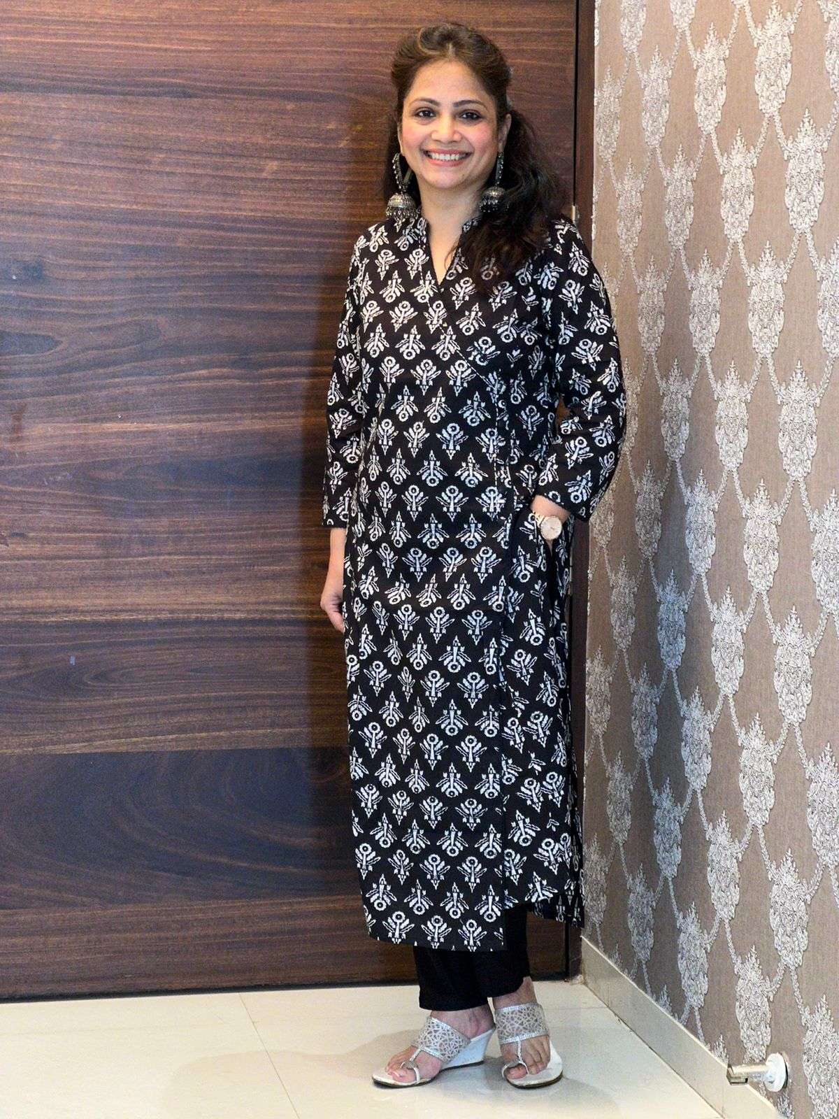 Black-White Angrakha 2PC Set