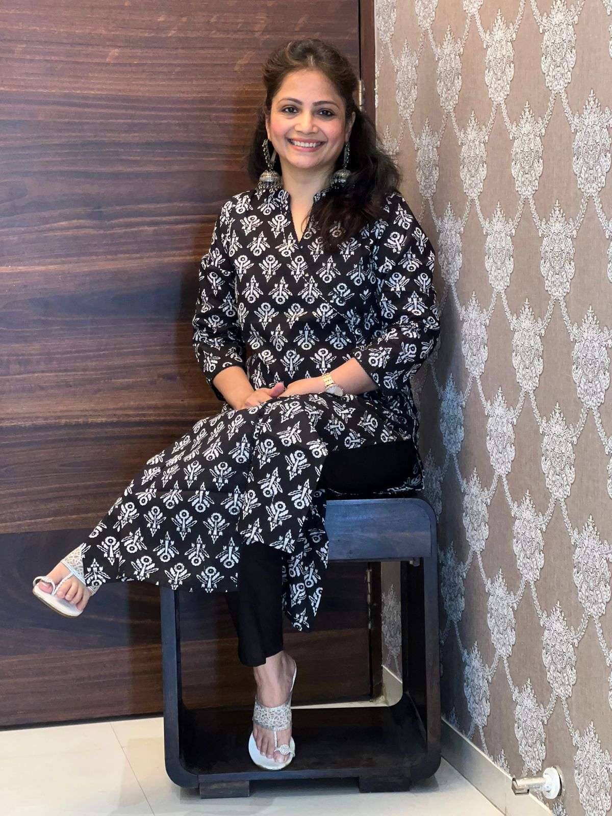 Black-White Angrakha 2PC Set