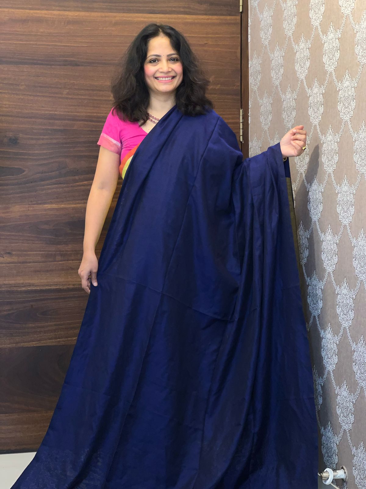 Blue-Green Khadi Handloom Cotton