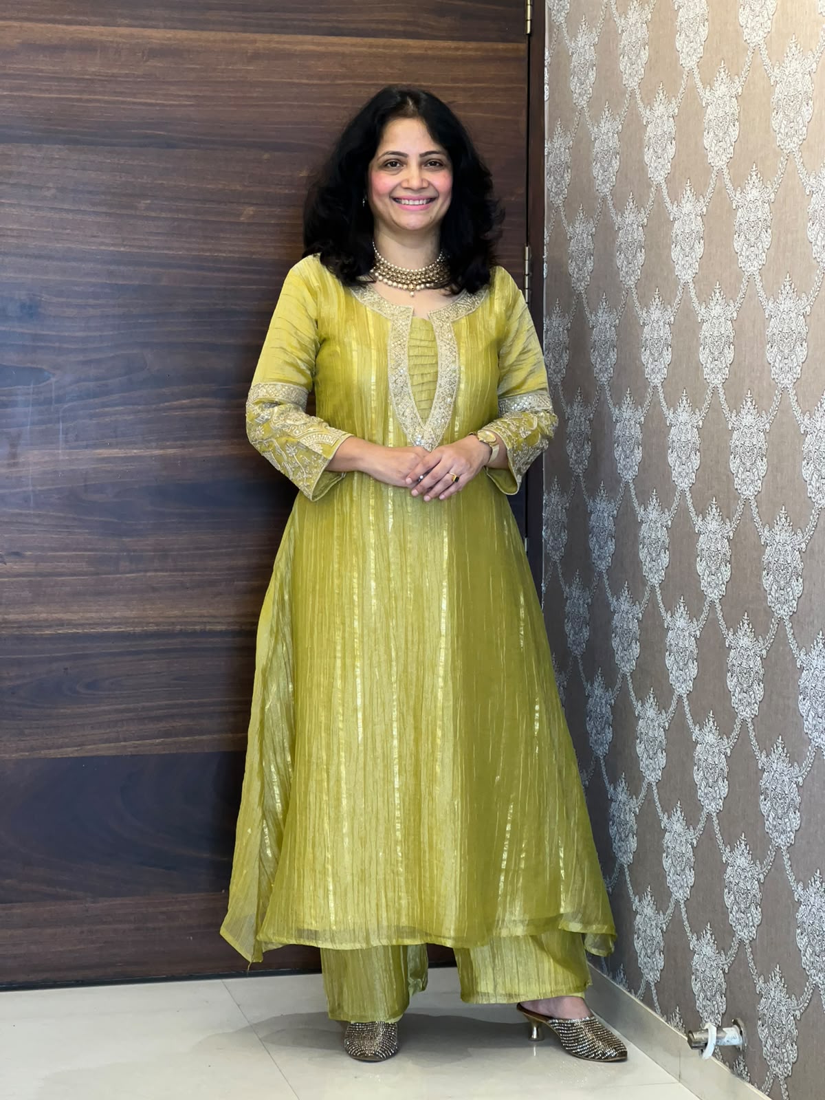 Mustard Color Salsa Fabric Dupatta Set