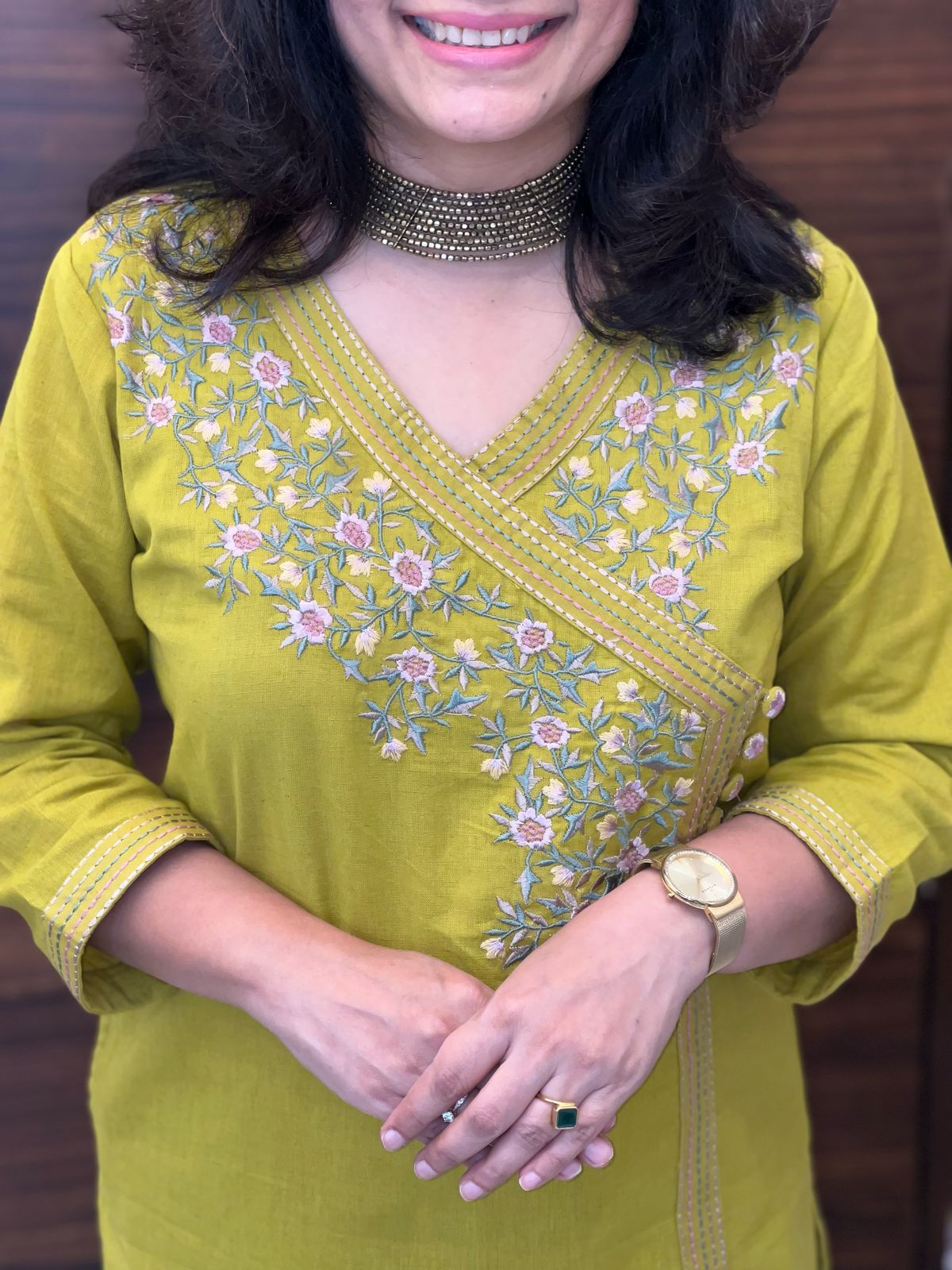 Mehandi Green Color Cotton Flex Kurti Pant Set