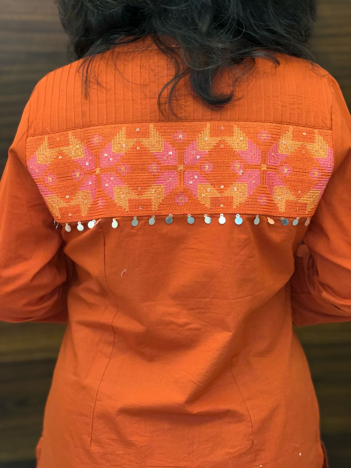 Rust Color Pure Cotton Dupatta Set
