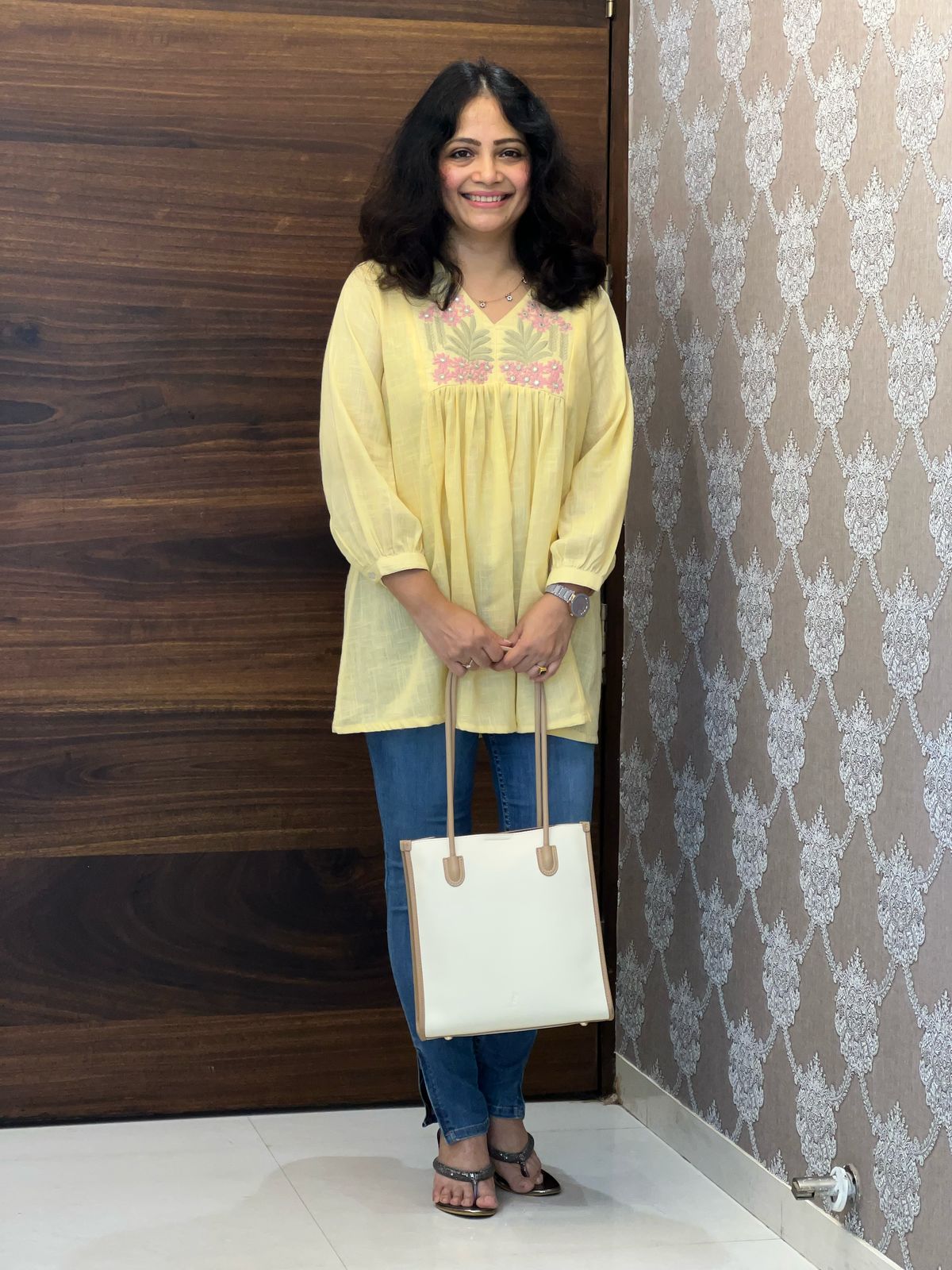 Pastel Yellow Color Cotton Slub Top