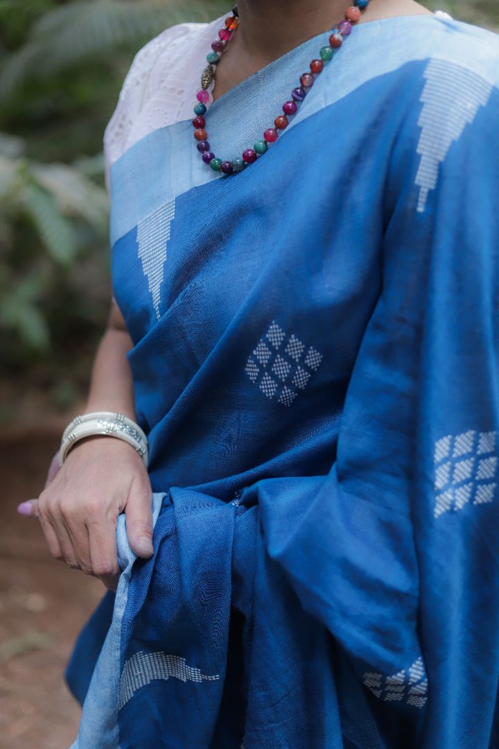 Light Blue / Dark Blue / Wine Organic Linen Khadi