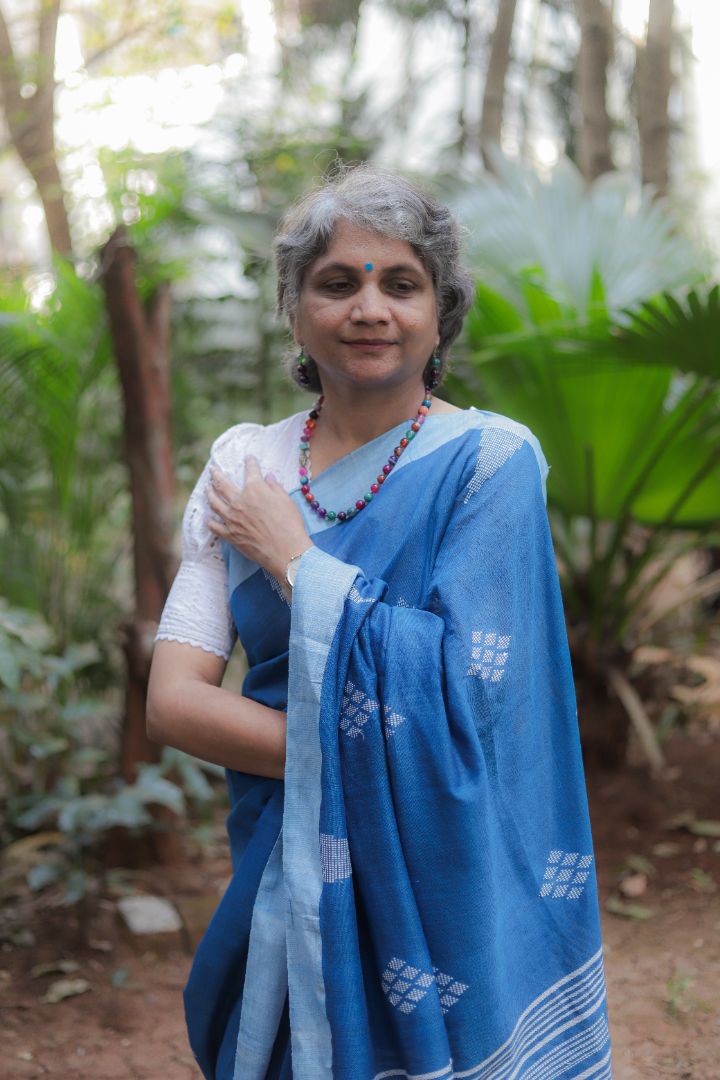 Light Blue / Dark Blue / Wine Organic Linen Khadi