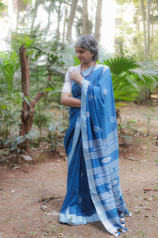 Light Blue / Dark Blue / Wine Organic Linen Khadi