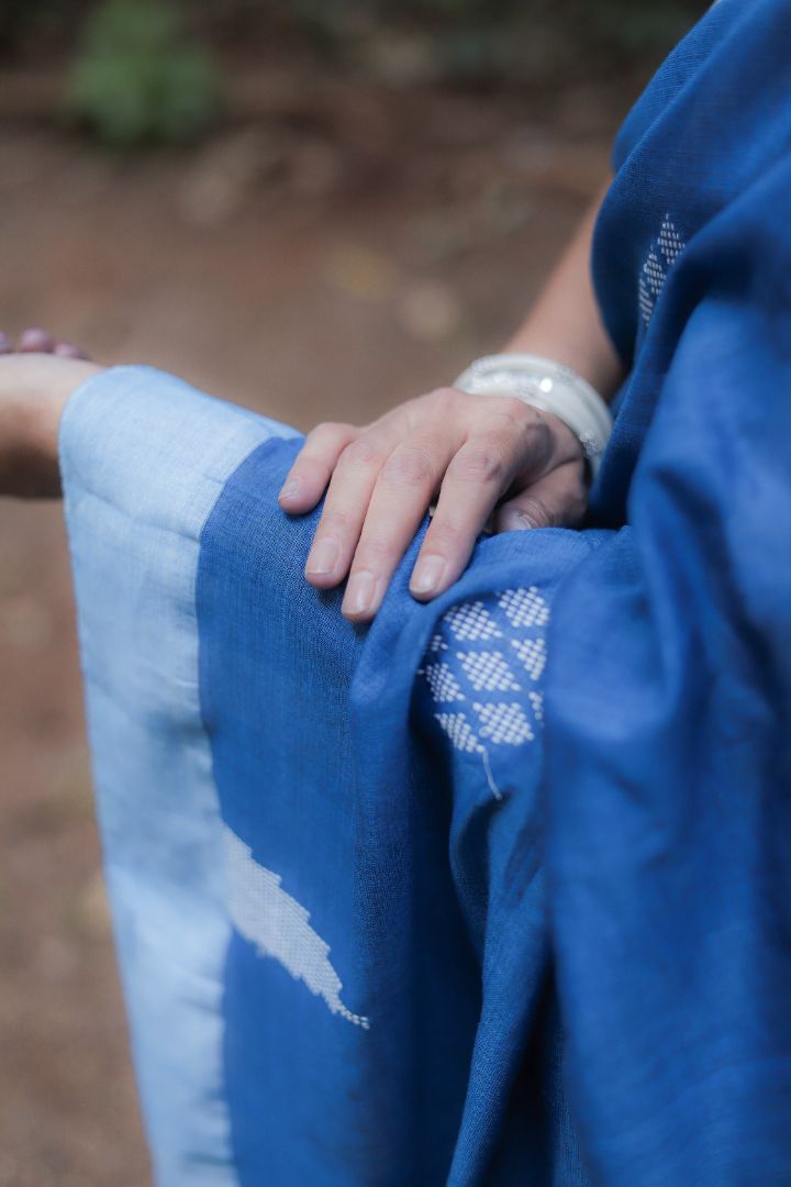 Light Blue / Dark Blue / Wine Organic Linen Khadi