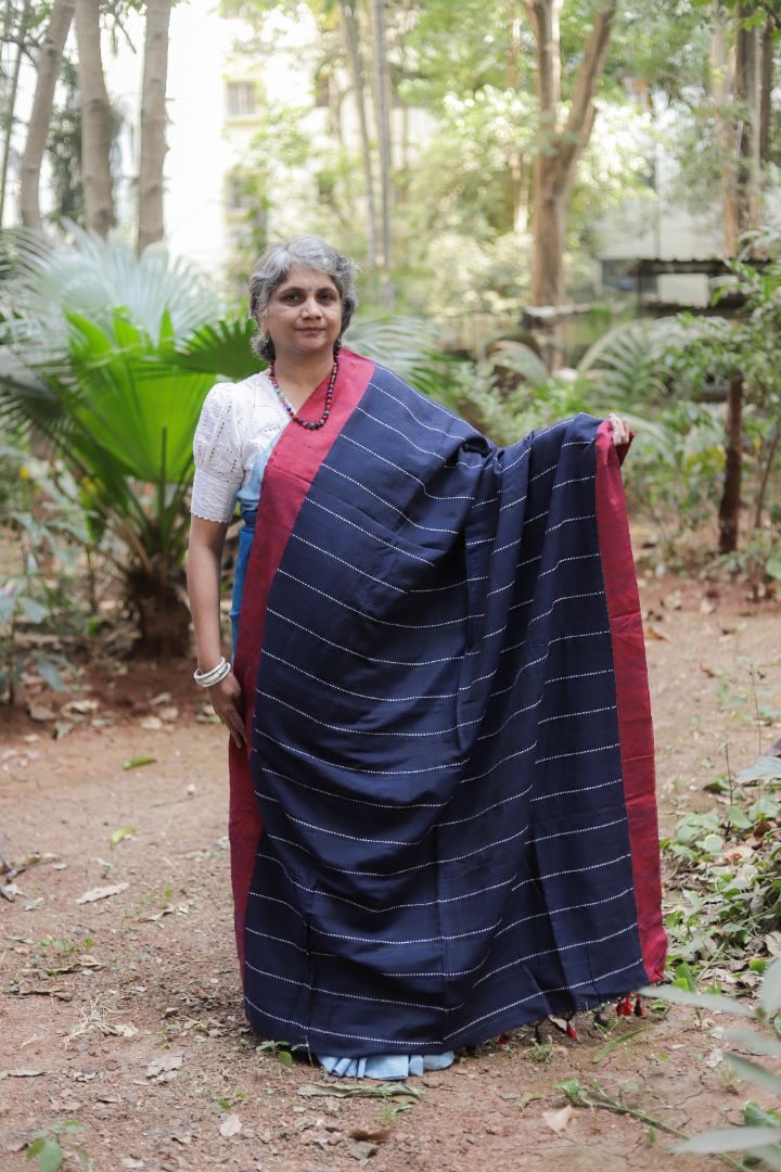 Light Blue / Dark Blue / Wine Organic Linen Khadi