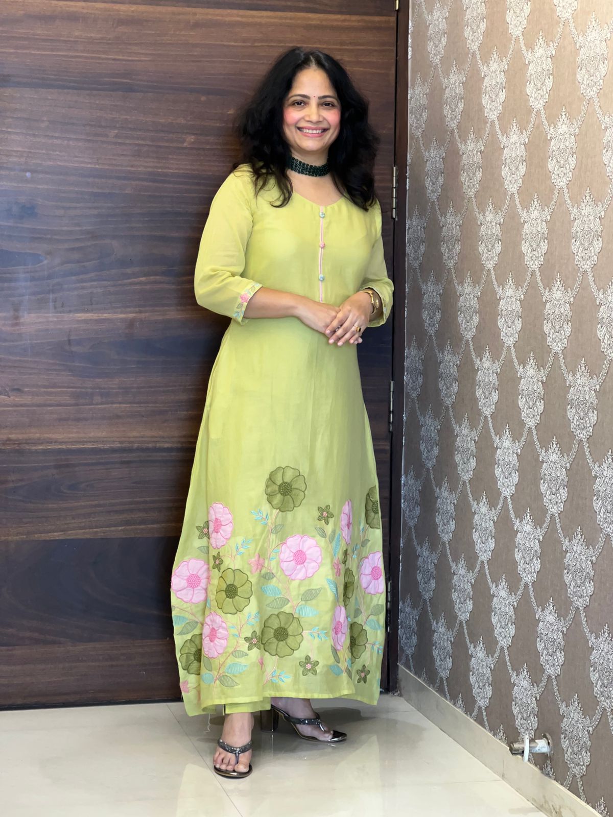 Pista Green Colour  Mulmul Cotton Dupatta Set