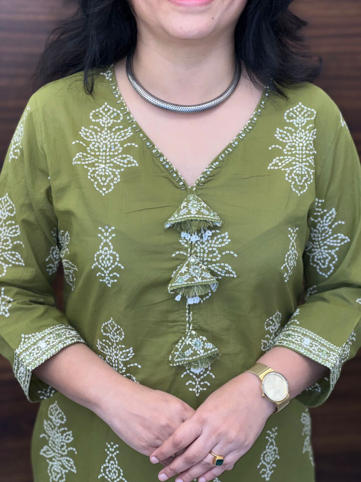 Green Color Pure Cotton Kurti