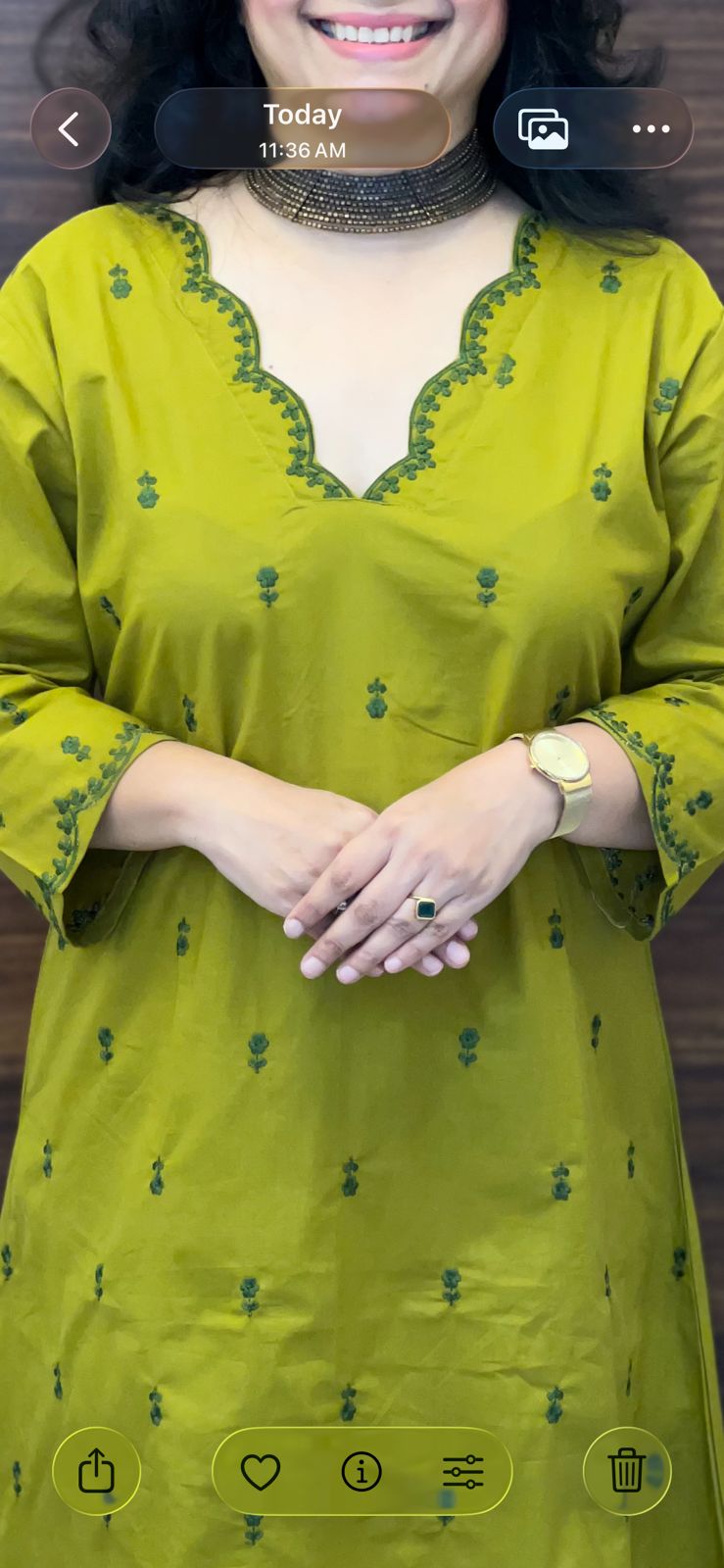 Green Color Pure Cotton A Line Kurti With Palazzo
