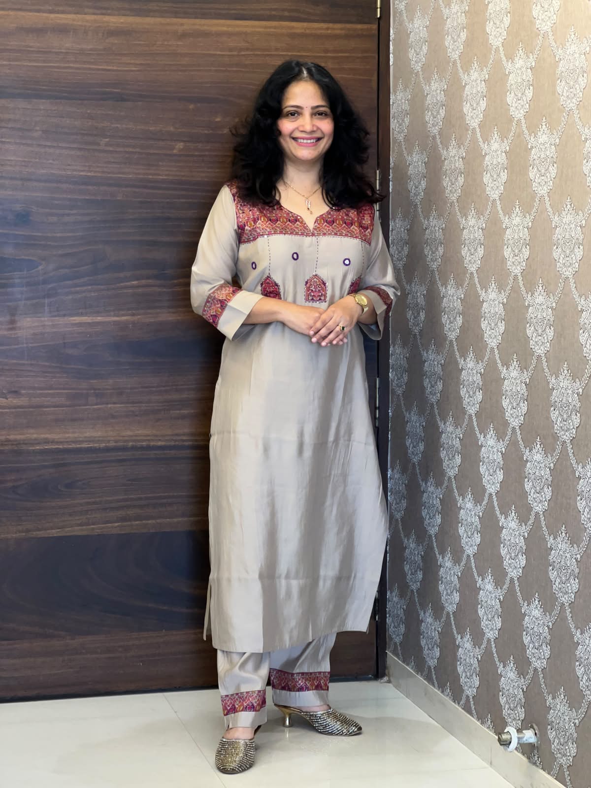 Light Sage Grey Color Modal Muslin Set
