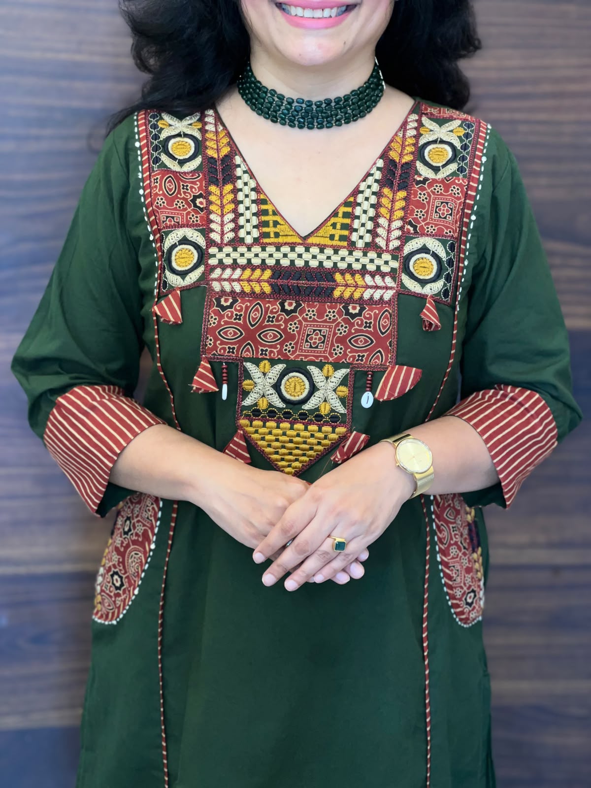 Green Colour Pure Cotton Dupatta Set
