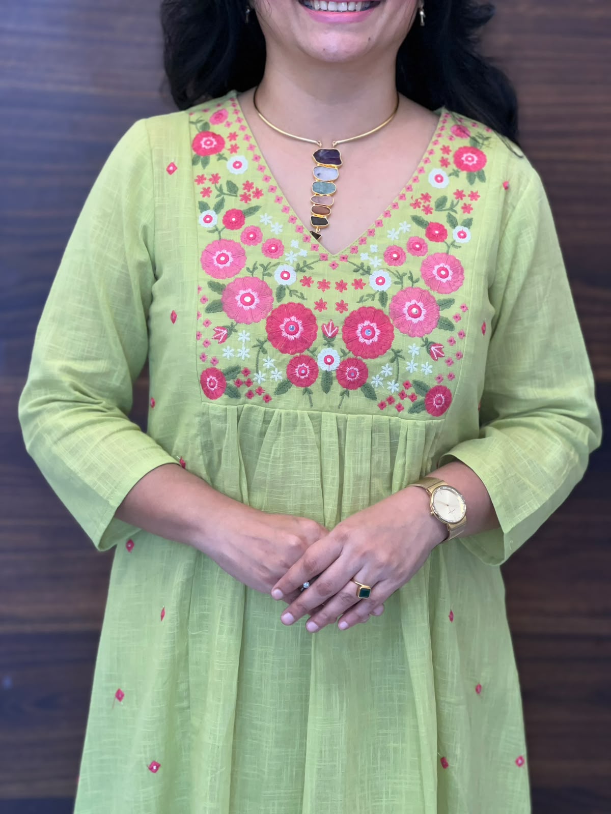 Pista Green Colour Cotton Flex Dupatta Set