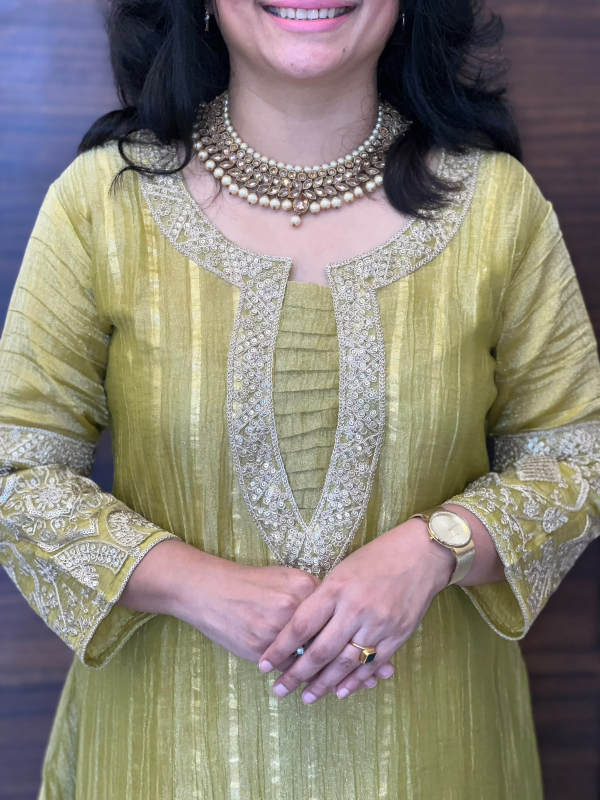 Mustard Color Salsa Fabric Dupatta Set