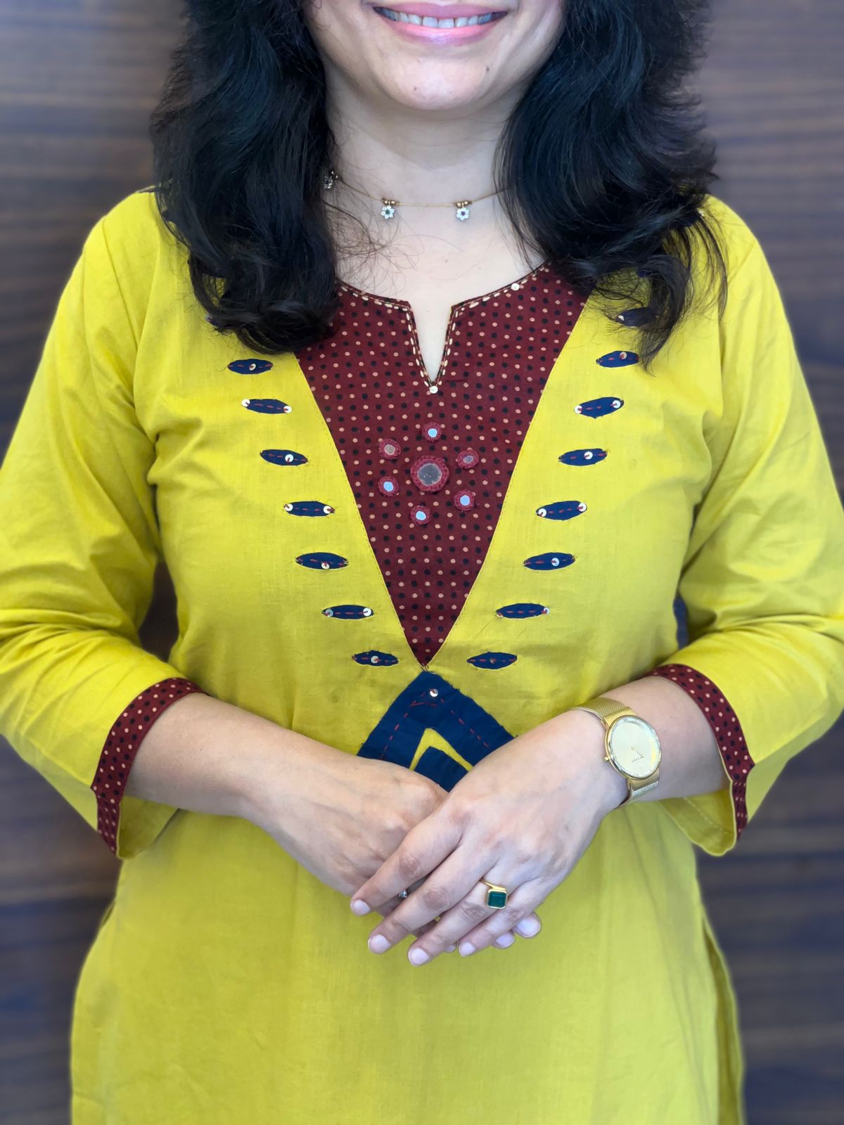 Yellow- Blue Premium Cotton Dupatta Set