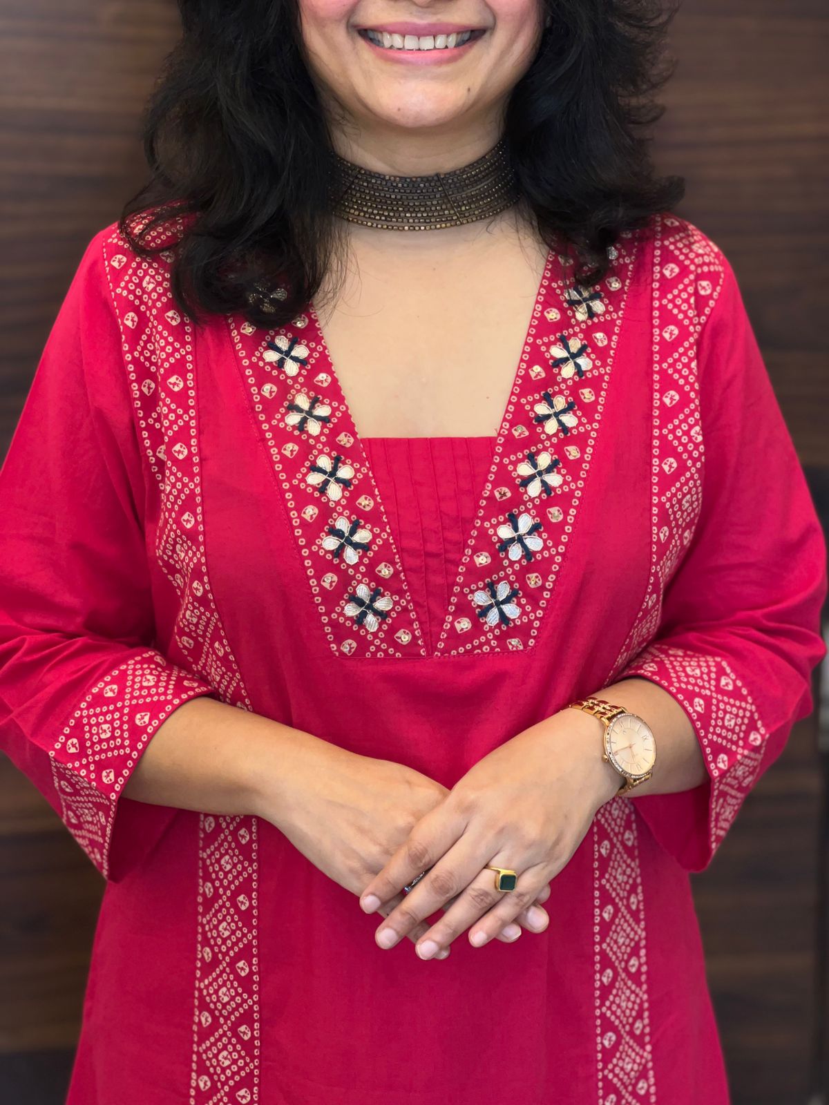 Deep Pink Color Pure Cotton Dupatta Set