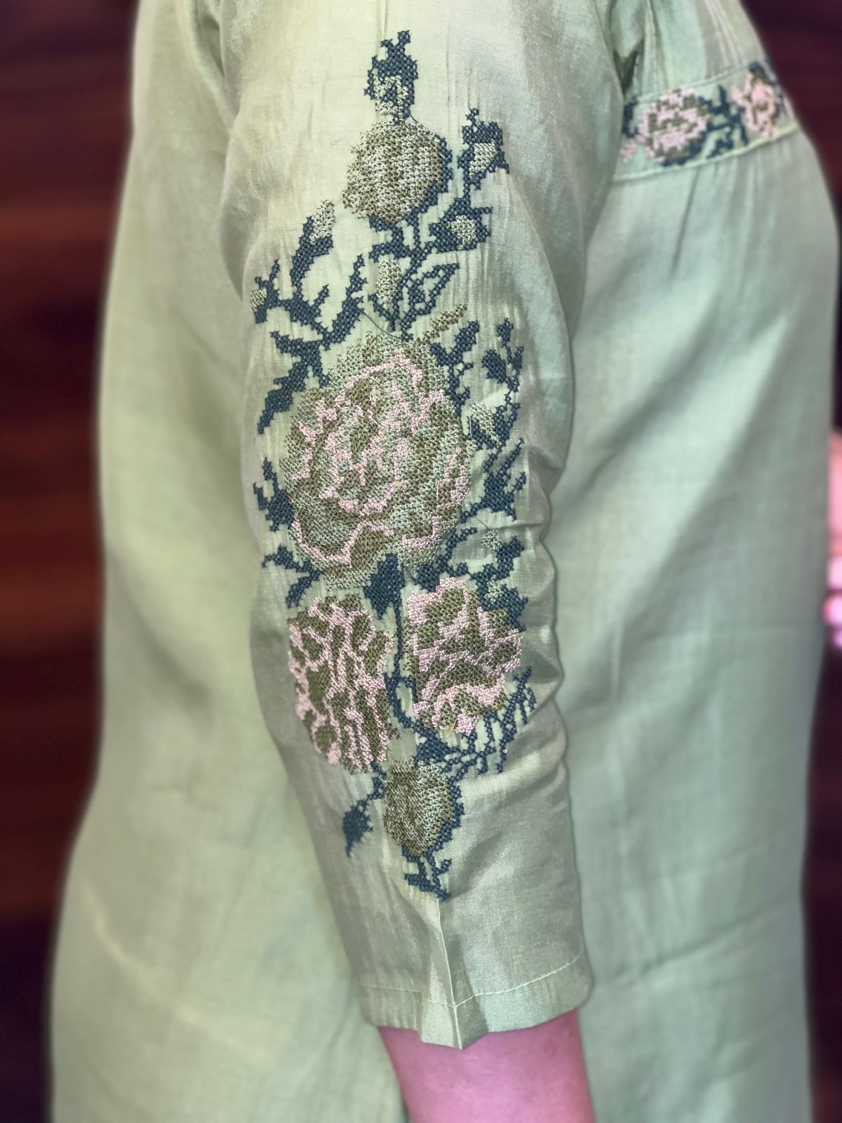 Lime Green  Modal Muslin Kurti-Pant Set