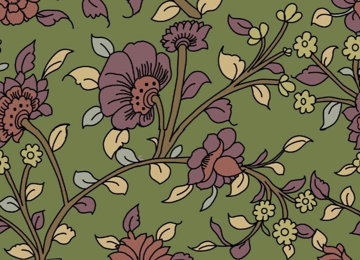 Pastel Green Kalamkari Digital Print Linen A-Line Kurti